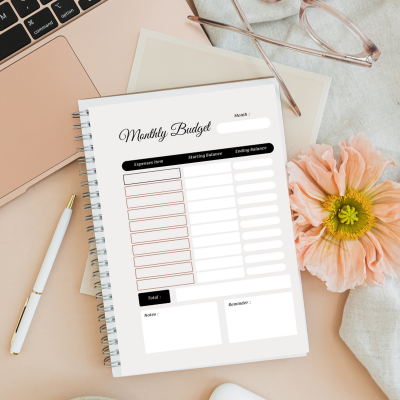 Modern Sepia Budget Planner