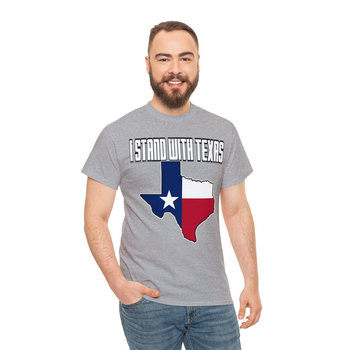 I Stand With Texas State flag short Sleeve Tee
