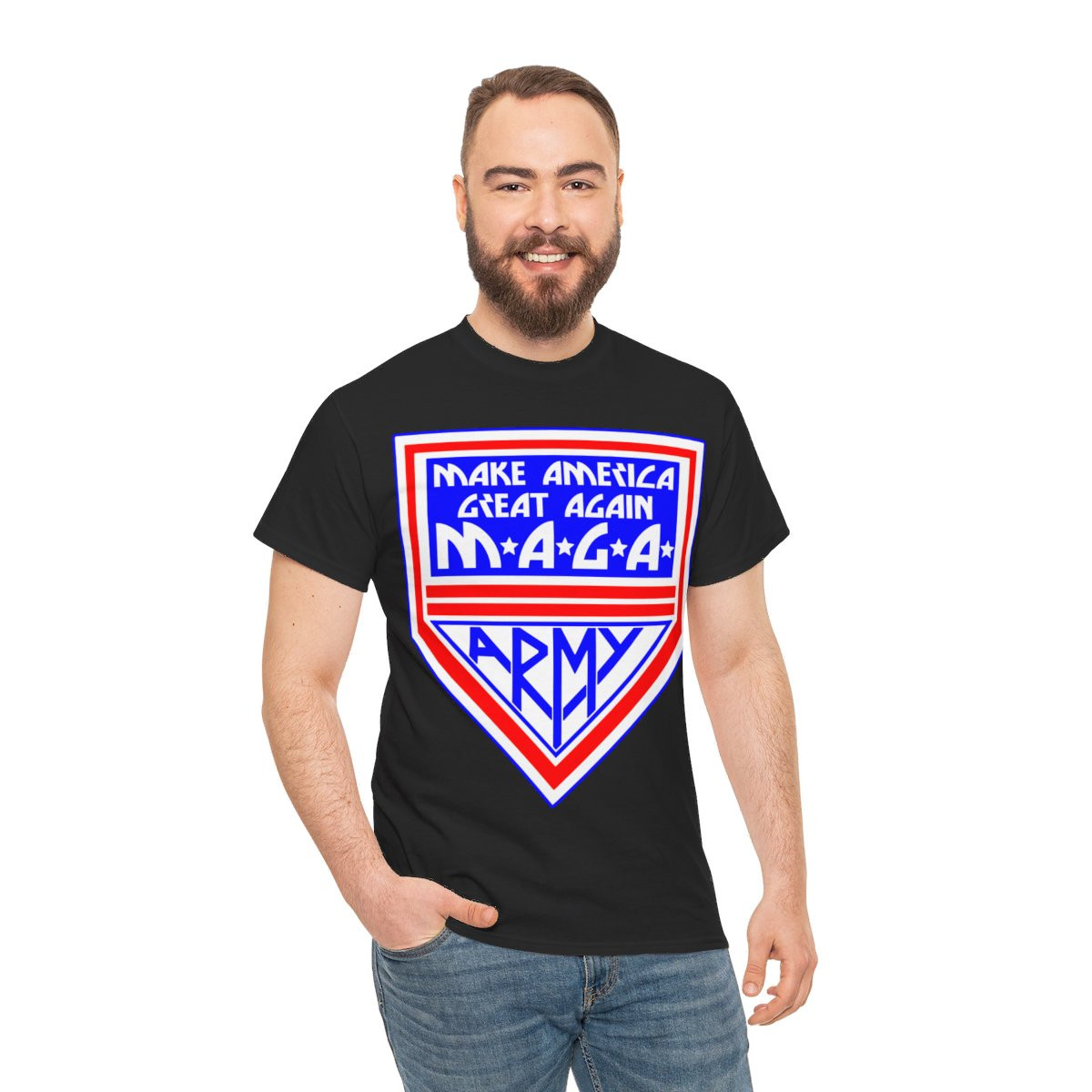 Trump MAGA Army Make America Great Again Short Sleeve Tee