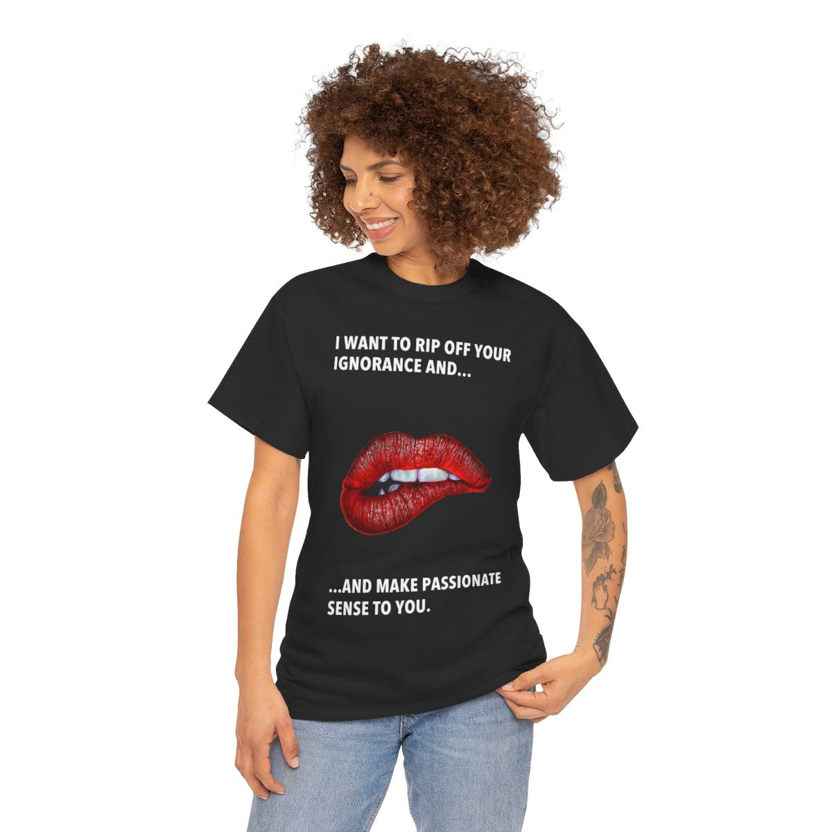 I want to rip off your ignorance and make sense to you  Unisex Heavy Cotton Tee