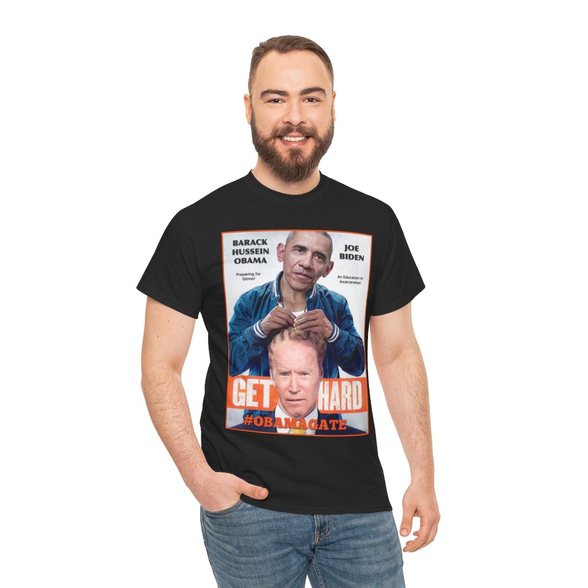 Get Hard #Obamagate Joe Biden Trump gonna get ya Men's Short Sleeve T Shirt