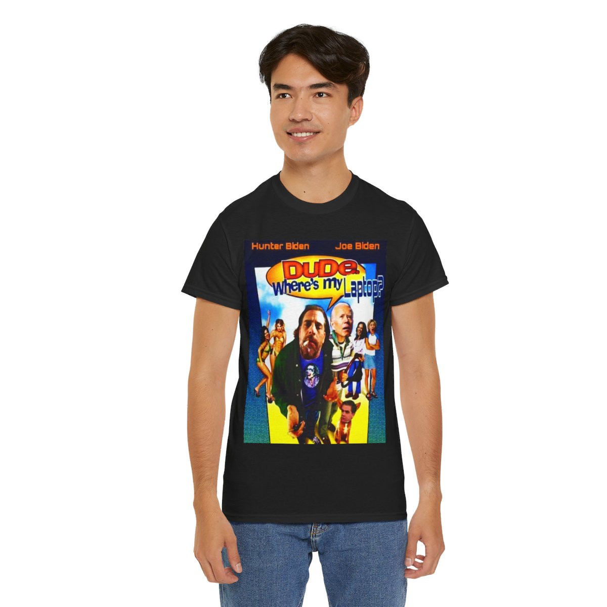 Hunter Biden Dude where's my laptop?  Men's Short Sleeve Tee