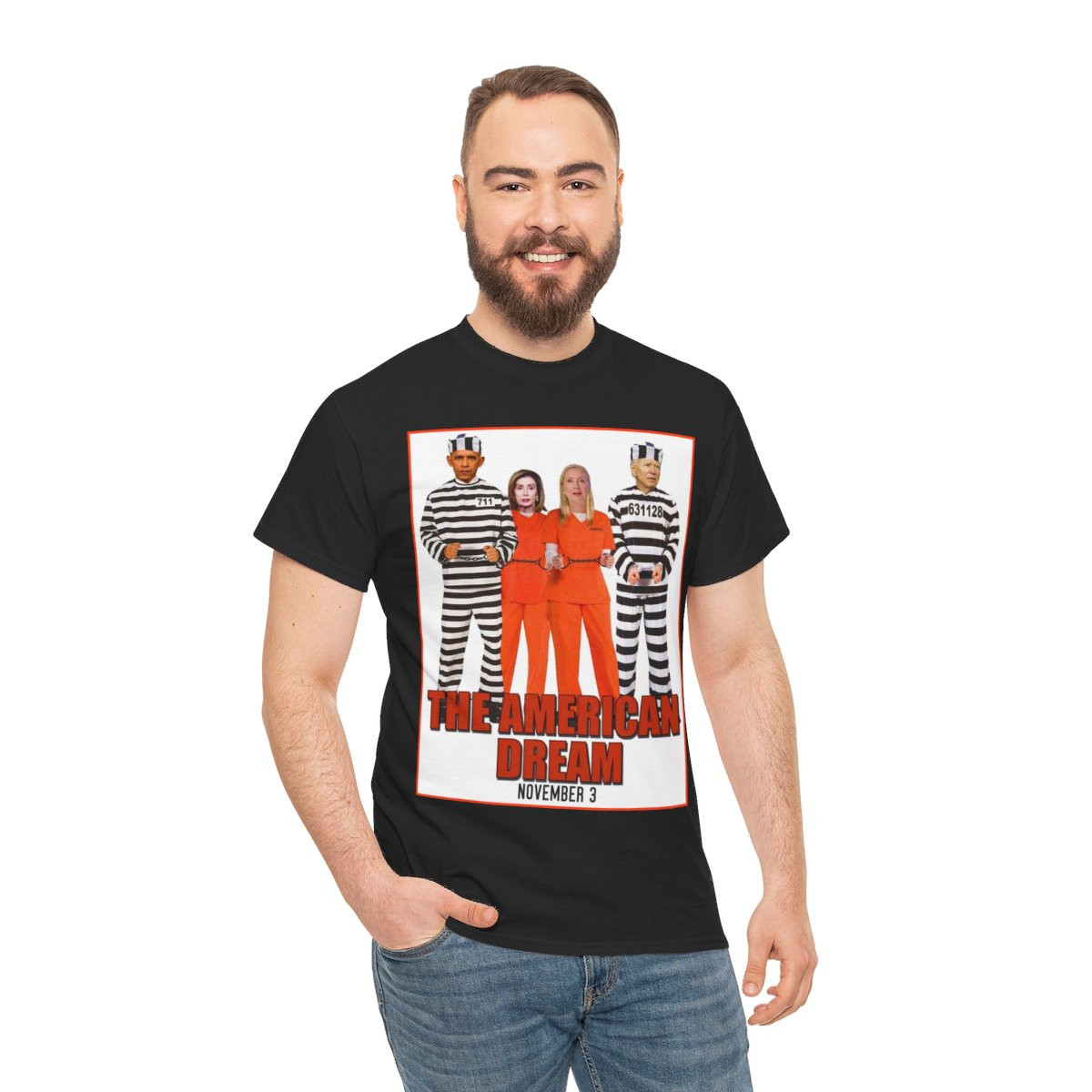 Biden Obama Pelosi Clinton The American Dream TRUMP  Short Sleeve Tee