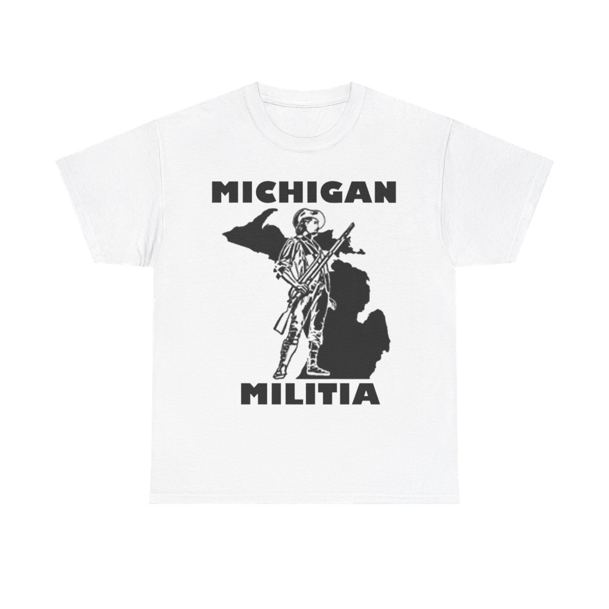 Michigan Militia  Black Short Sleeve Tee