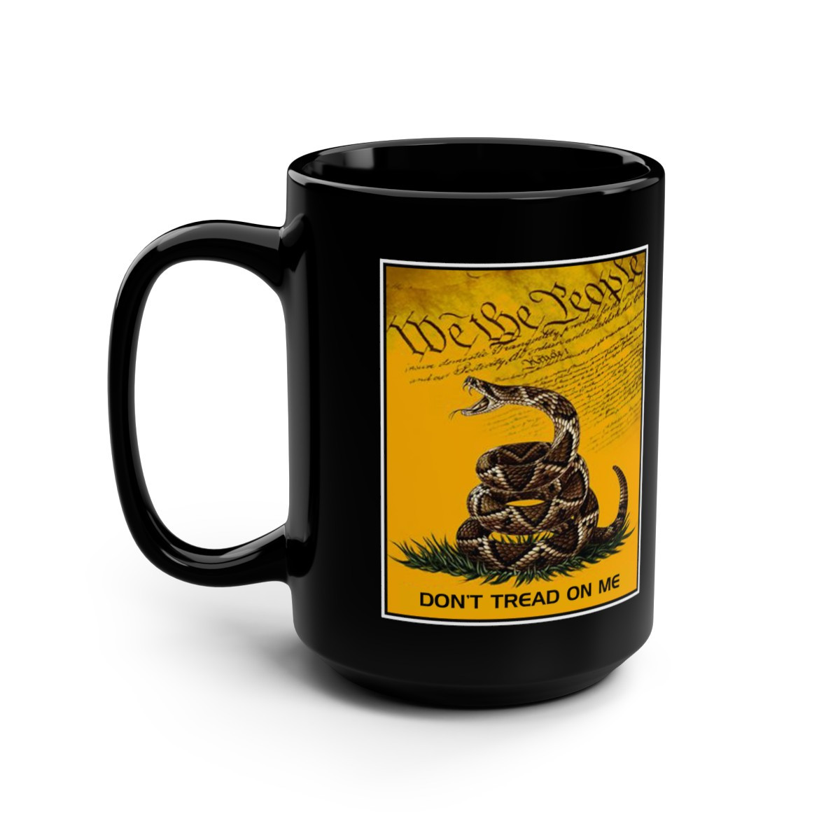 Don't Tread On Me  Black Mug 15oz