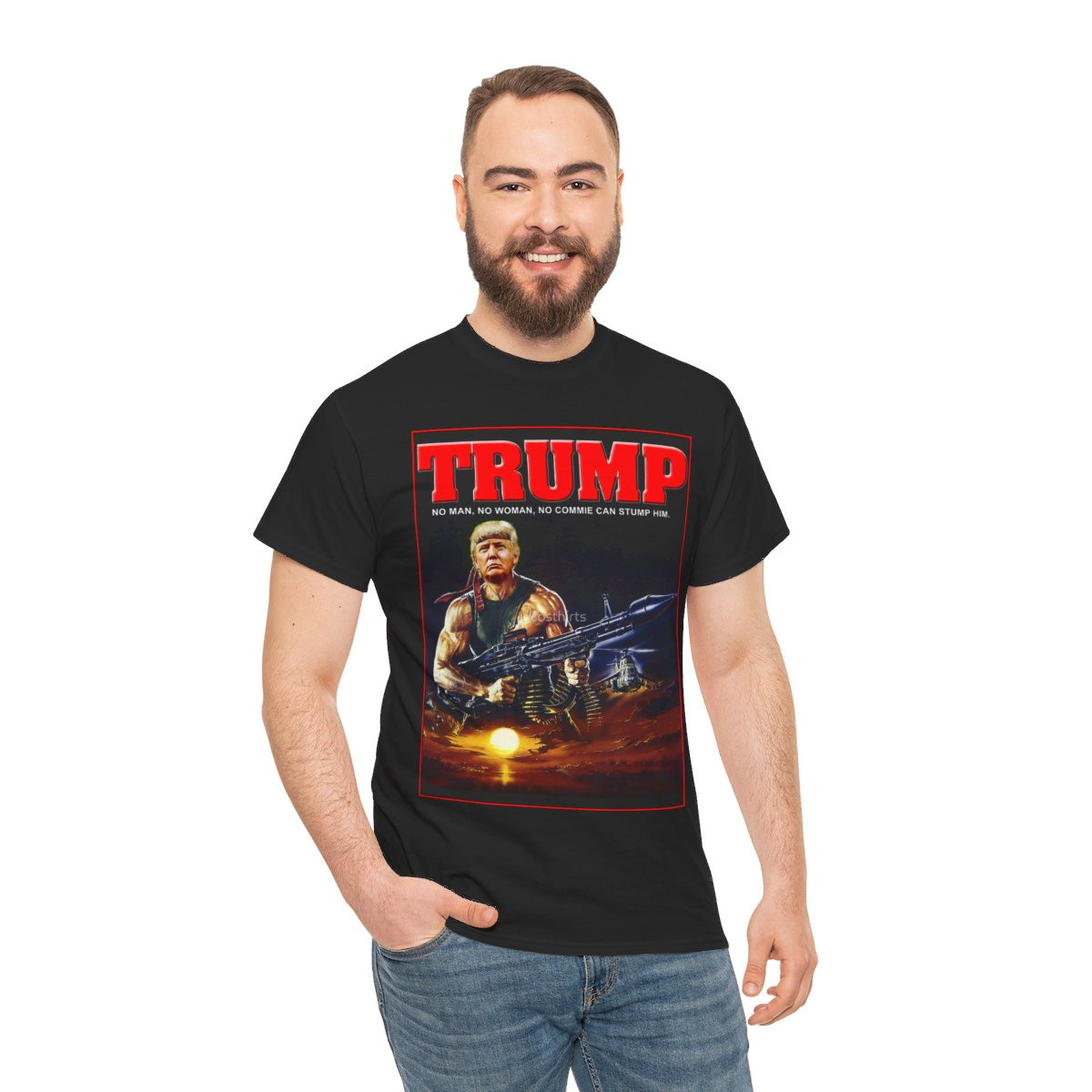 Trump 2024 no man, woman, or commie can stump him  Short Sleeve Tee