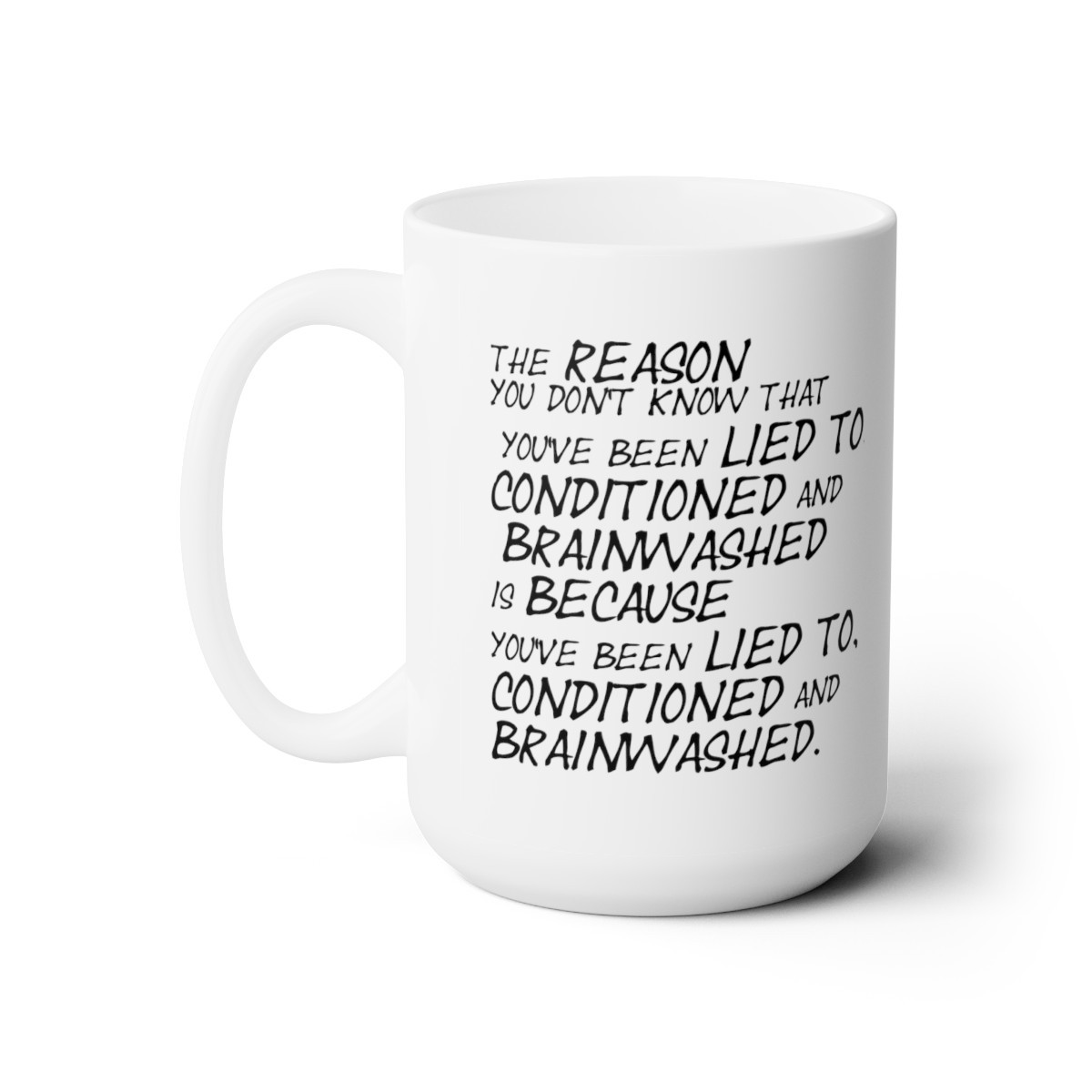 You've been lied to conditioned and brainwashed Ceramic Mug 15oz