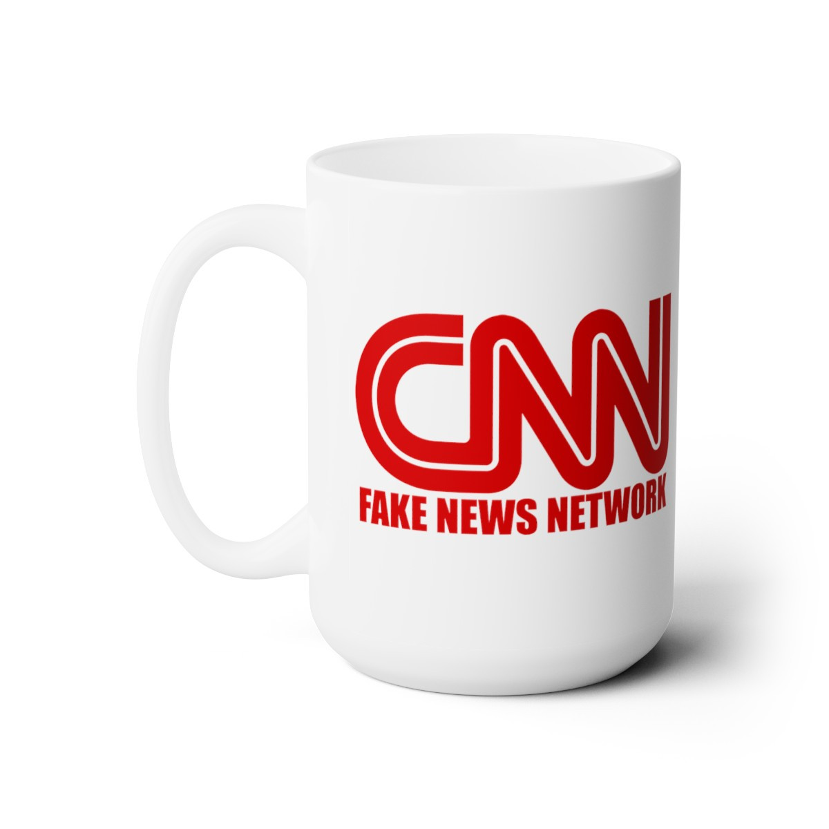 CNN Fake News Network on white Mug 15oz 