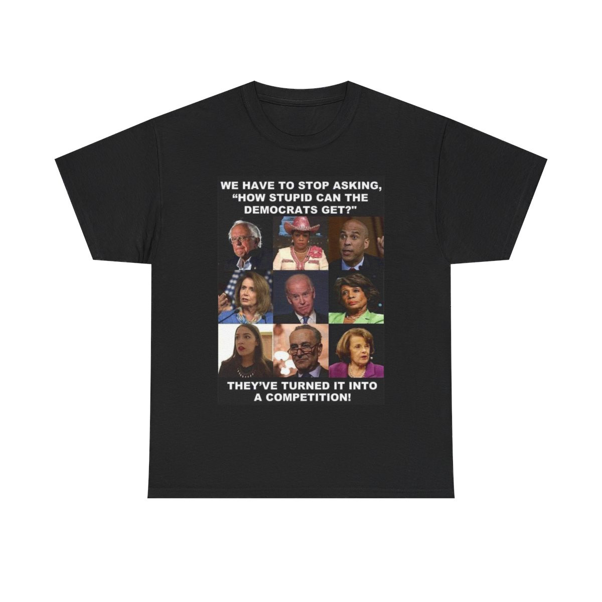 Stop Asking How Stupid Can Democrats Get? Trump Men's Short Sleeve T Shirt