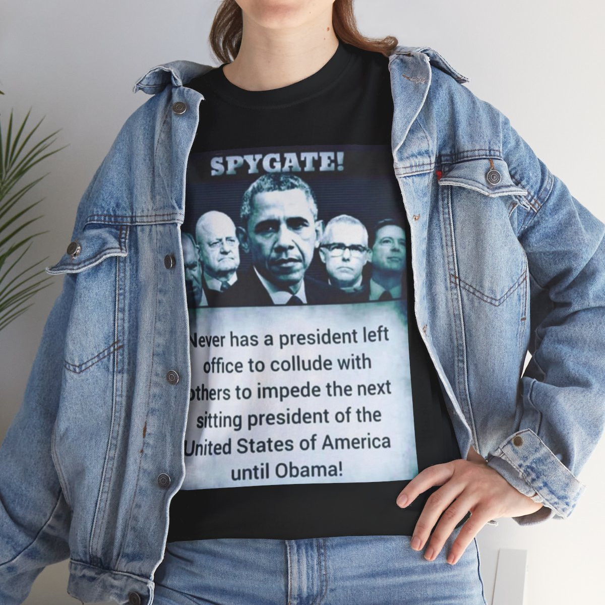 Spygate Never Until Obama TRUMP 2020  Unisex Heavy Cotton Tee