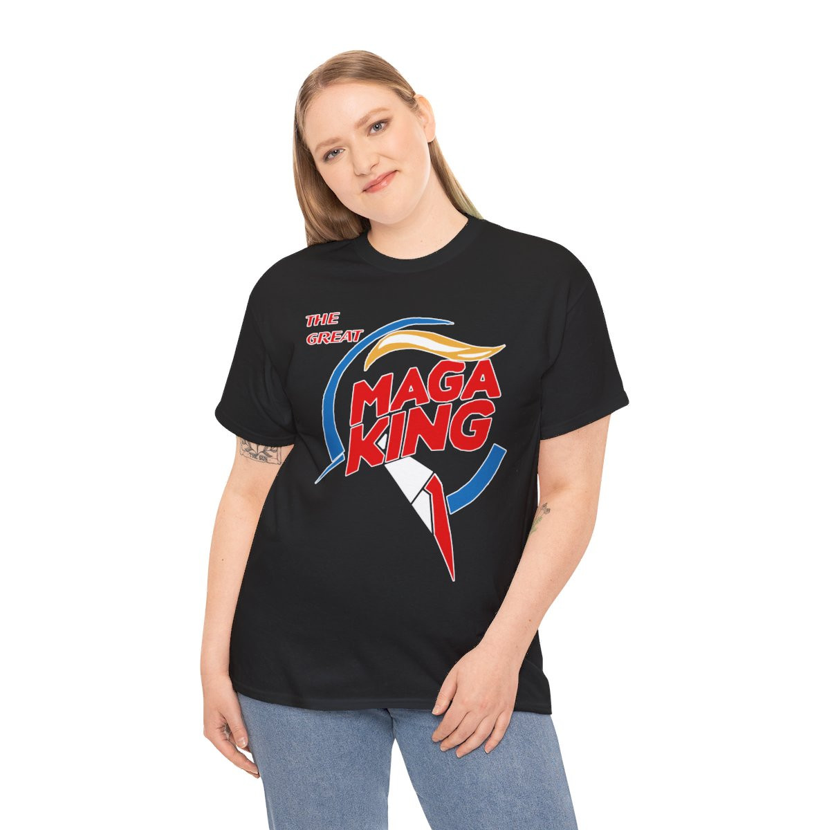 The Great MAGA KING Trump sihouette  unisex Short Sleeve Tee