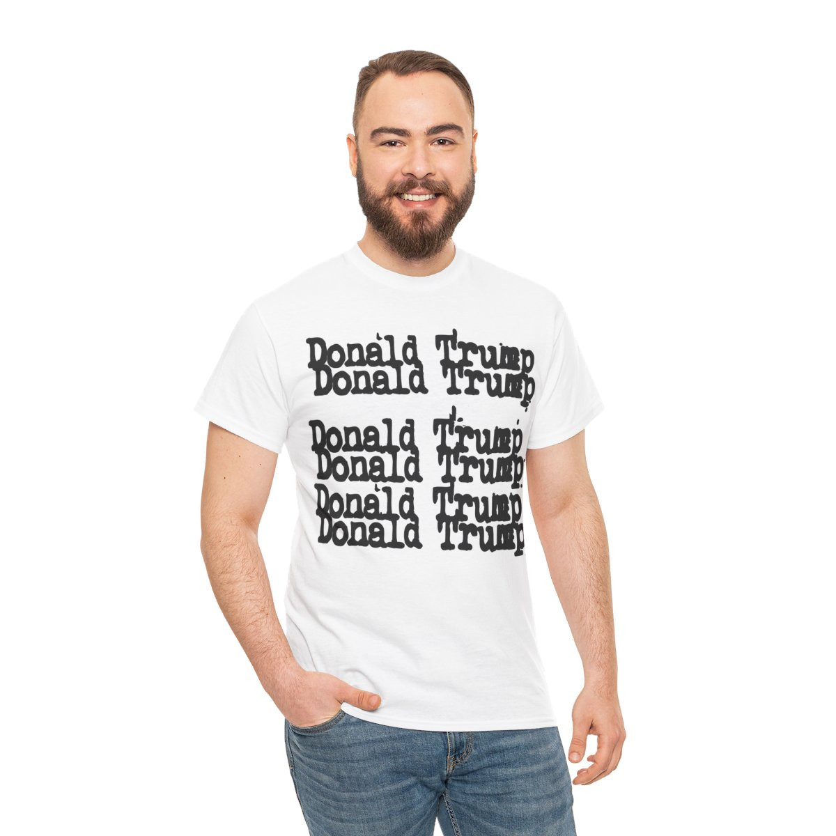 Donald Trump Cheap Trick Style Trump 2024 white Short Sleeve Tee