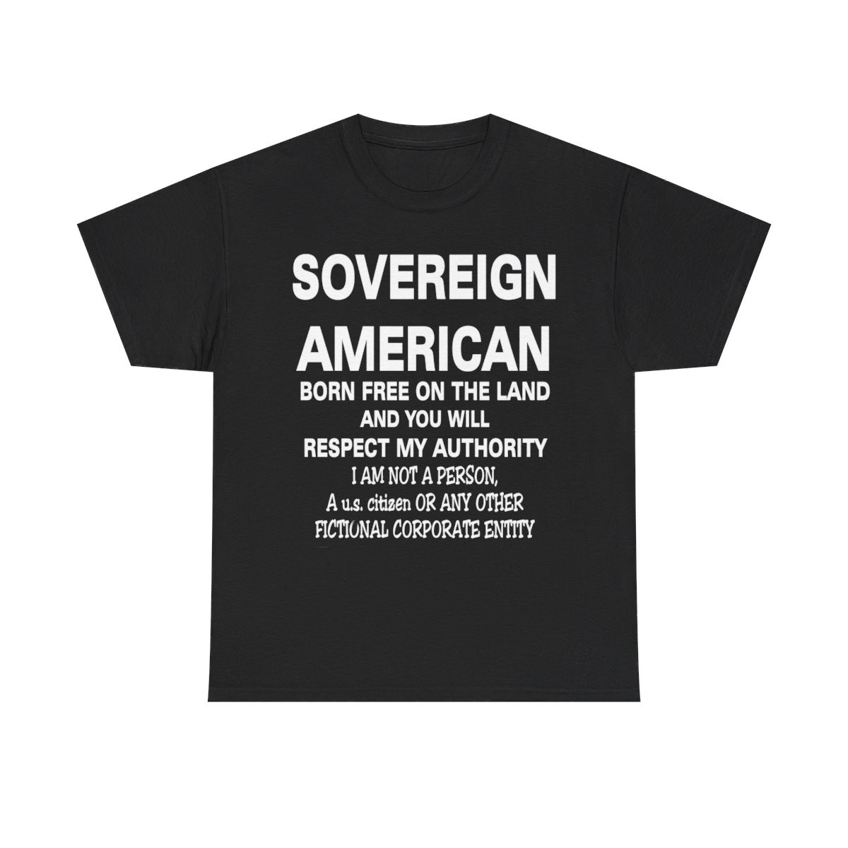 Sovereign American Born Free on the land Unisex Heavy Cotton Tee