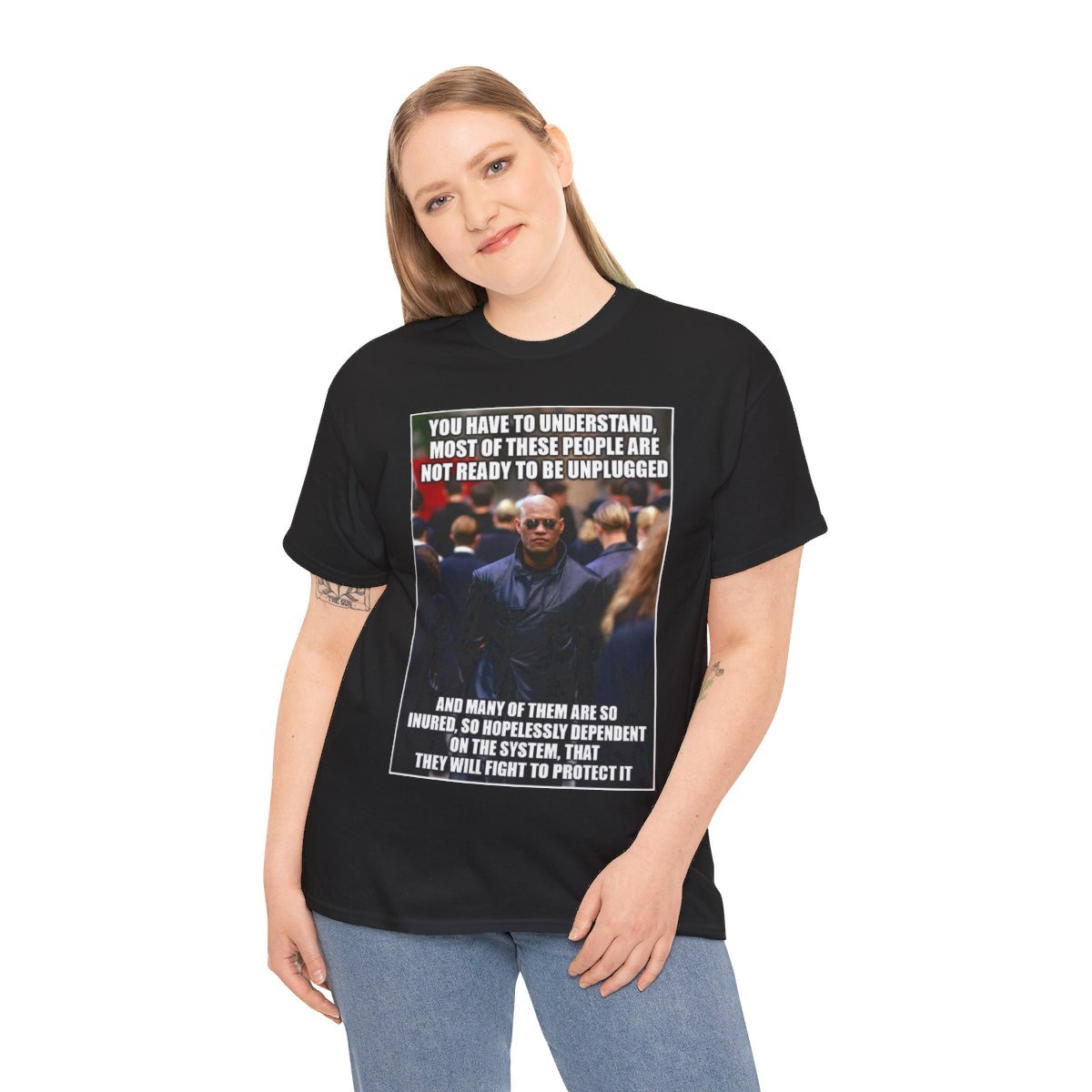Most people are not ready to unplug from The Matrix Unisex Heavy Cotton Tee