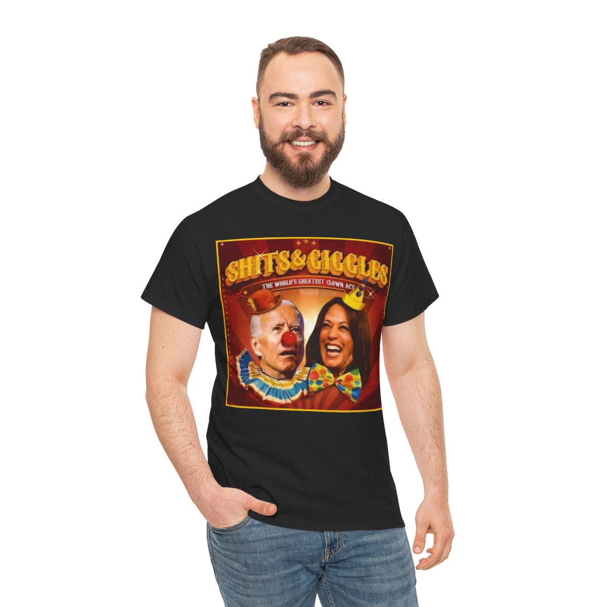 Joe Biden and Kamala Harris are Shits&Giggles Unisex Heavy Cotton Tee