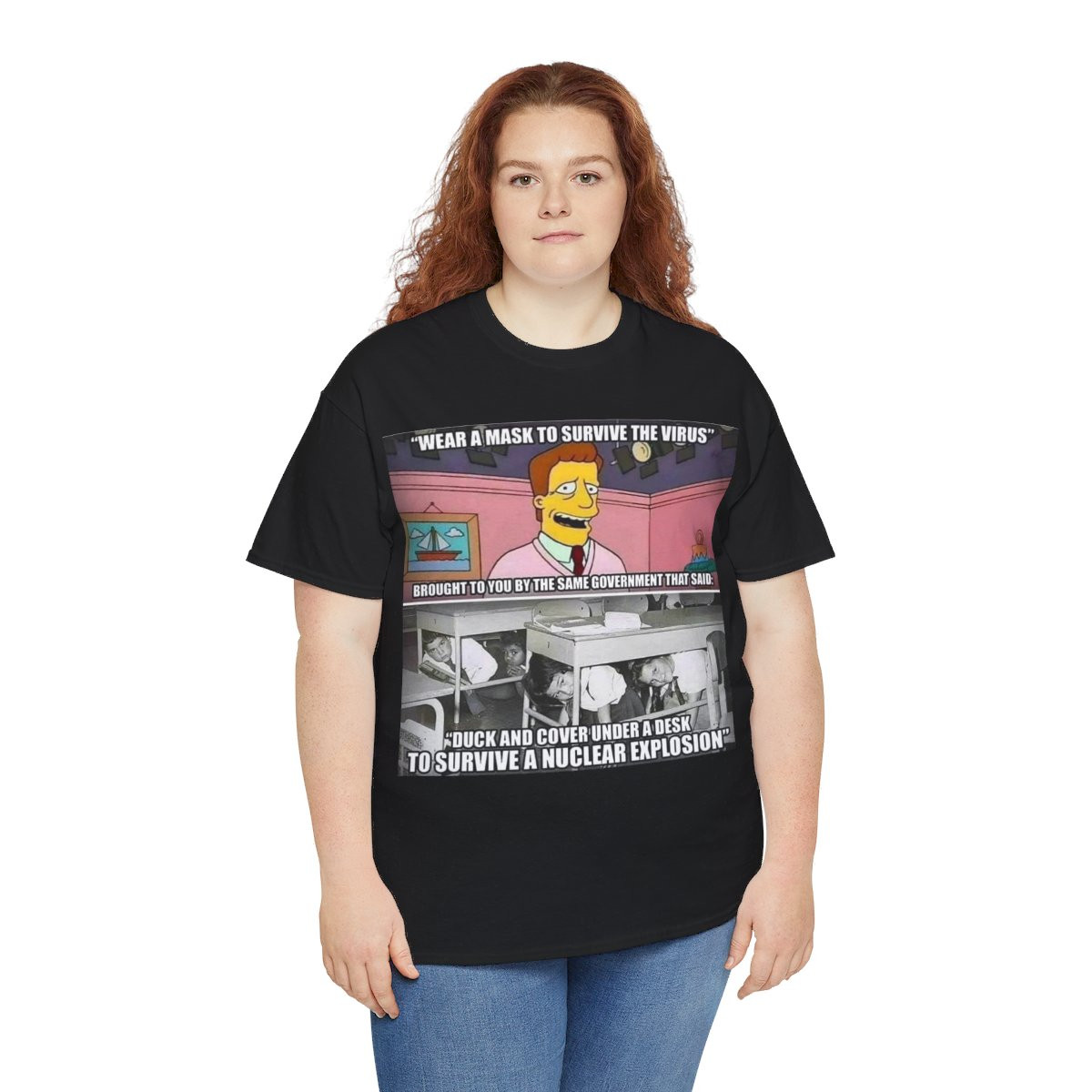 Wear a Mask is like Duck and Cover Short Sleeve Tee