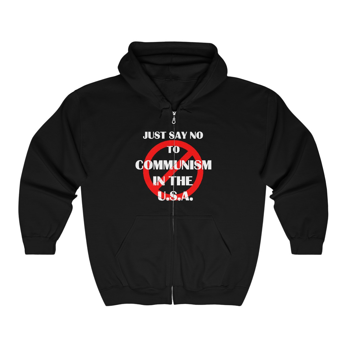Just say No To Communism  Unisex Heavy Blend™ Full Zip Hooded Sweatshirt