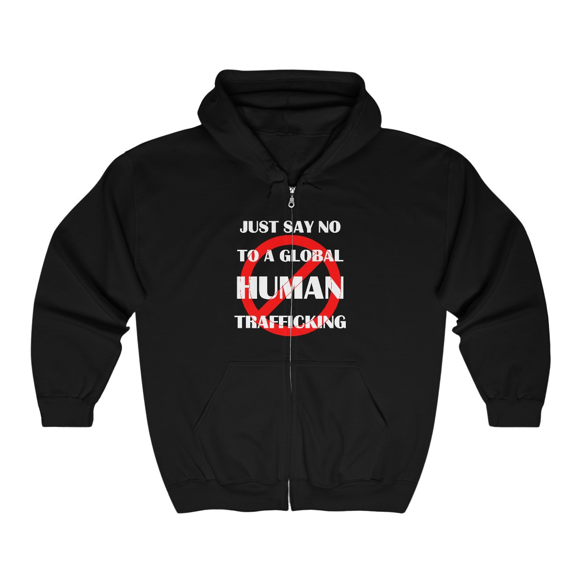 Just say No to Human Trafficking Unisex Heavy Blend™ Full Zip Hooded Sweatshirt
