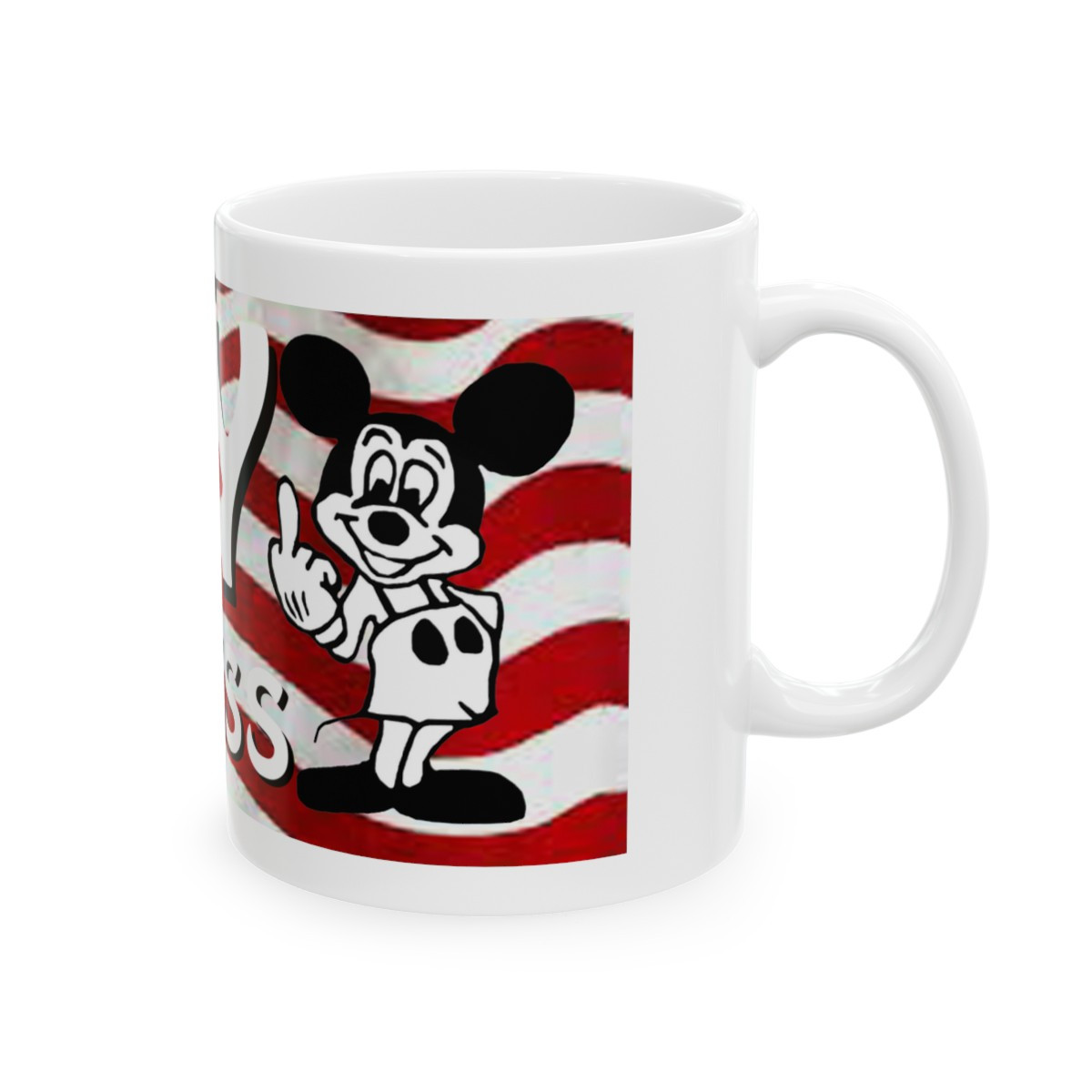 Hey Congress Mickey Sez FU Wht Ceramic Mug 11oz
