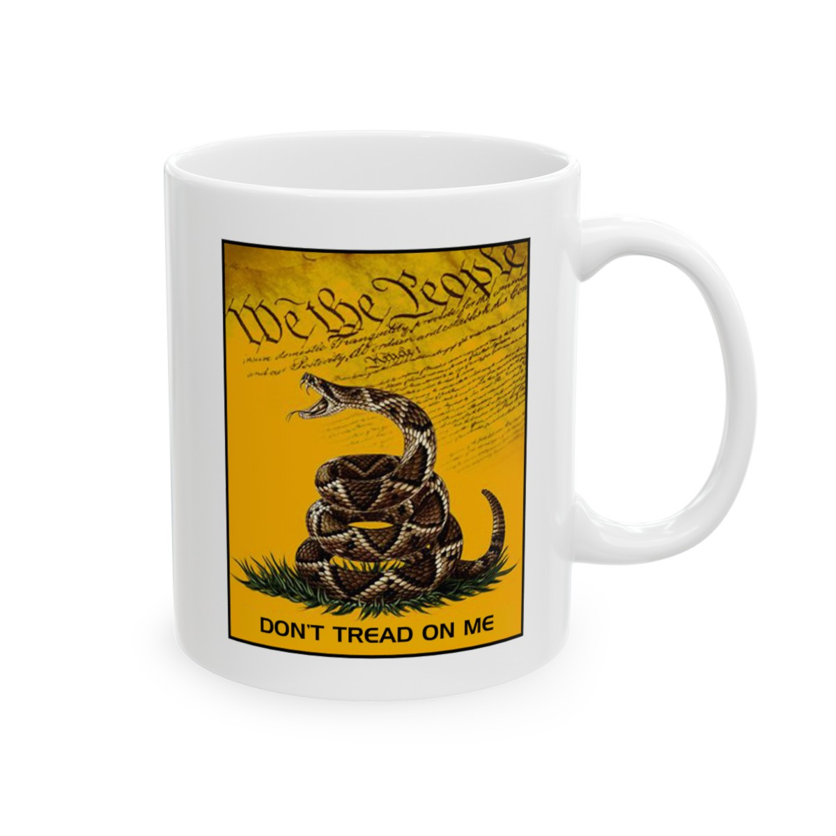 Don't Tread On Me Wht Ceramic Mug 11oz