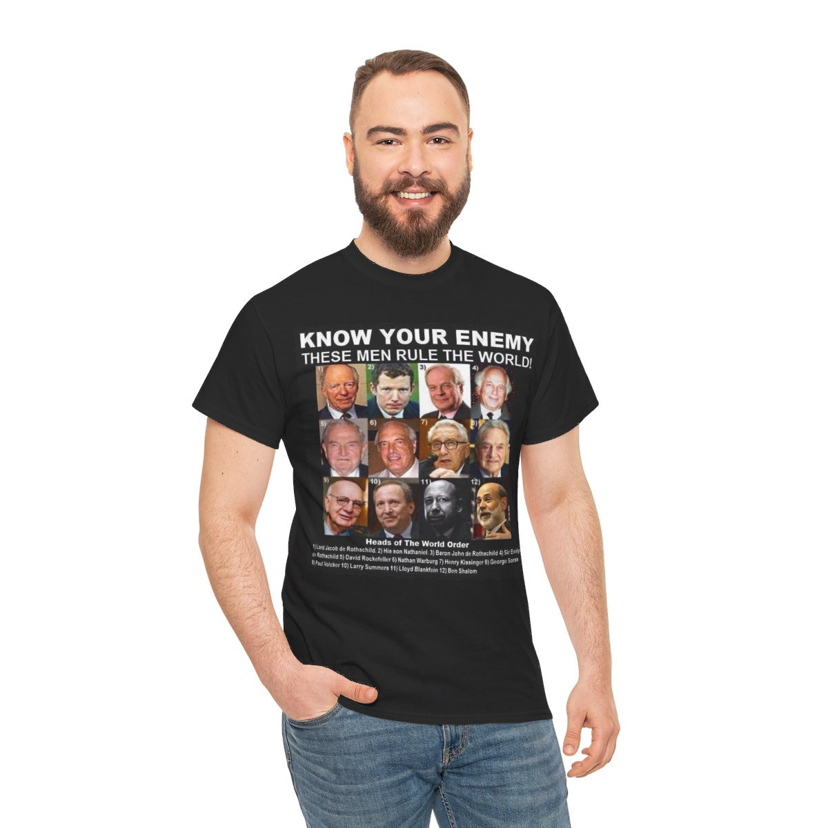 Know Your Enemy These Men Rule The World  Men's Short Sleeve Tee