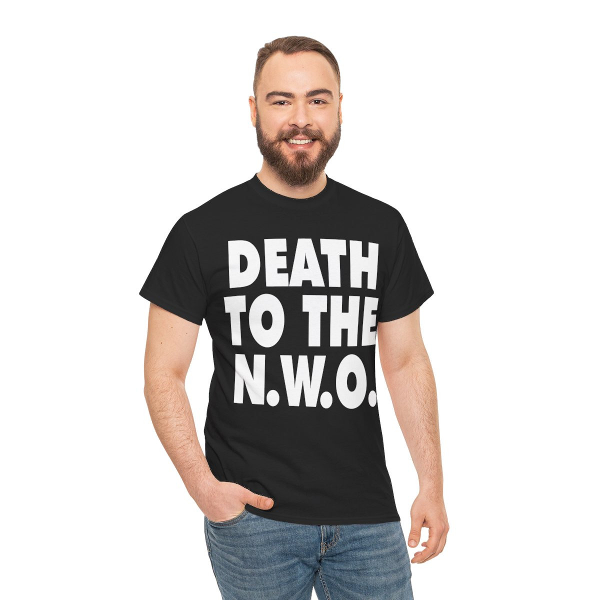 Death To The N.W.O. wht Men's Short Sleeve Tee