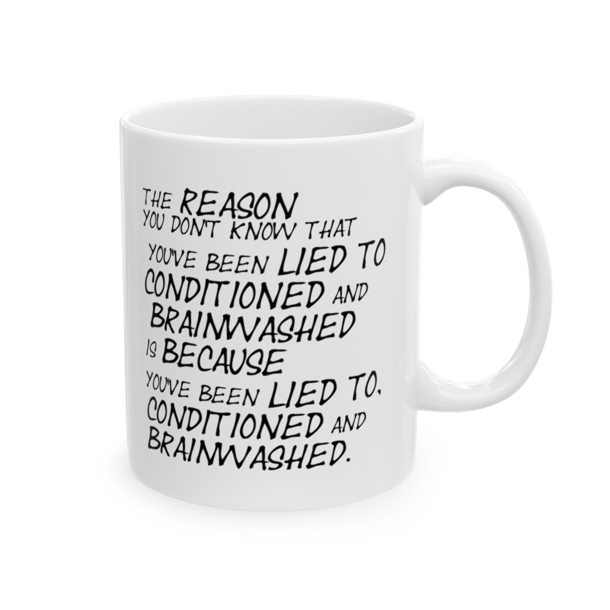 You've been lied to conditioned and brainwashed Ceramic Mug 11oz