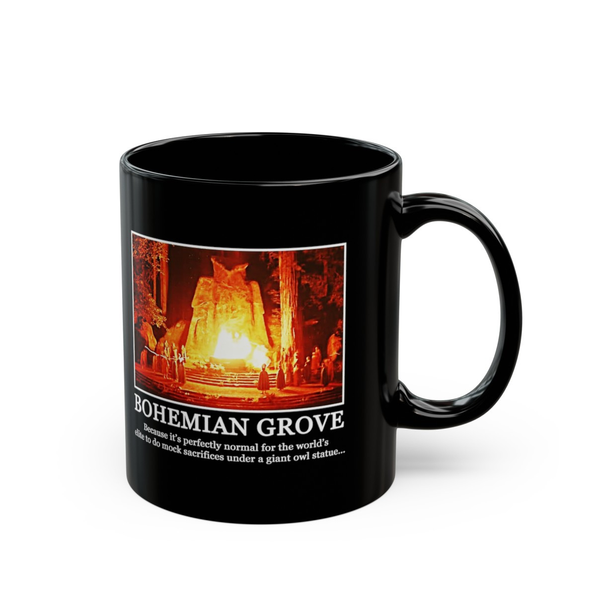Bohemian Grove because it's perfectly normal 11oz Black Mug