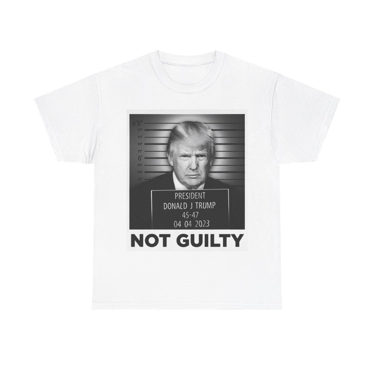President Donald J. Trump official mugshot Not Guilty Short Sleeve Tee