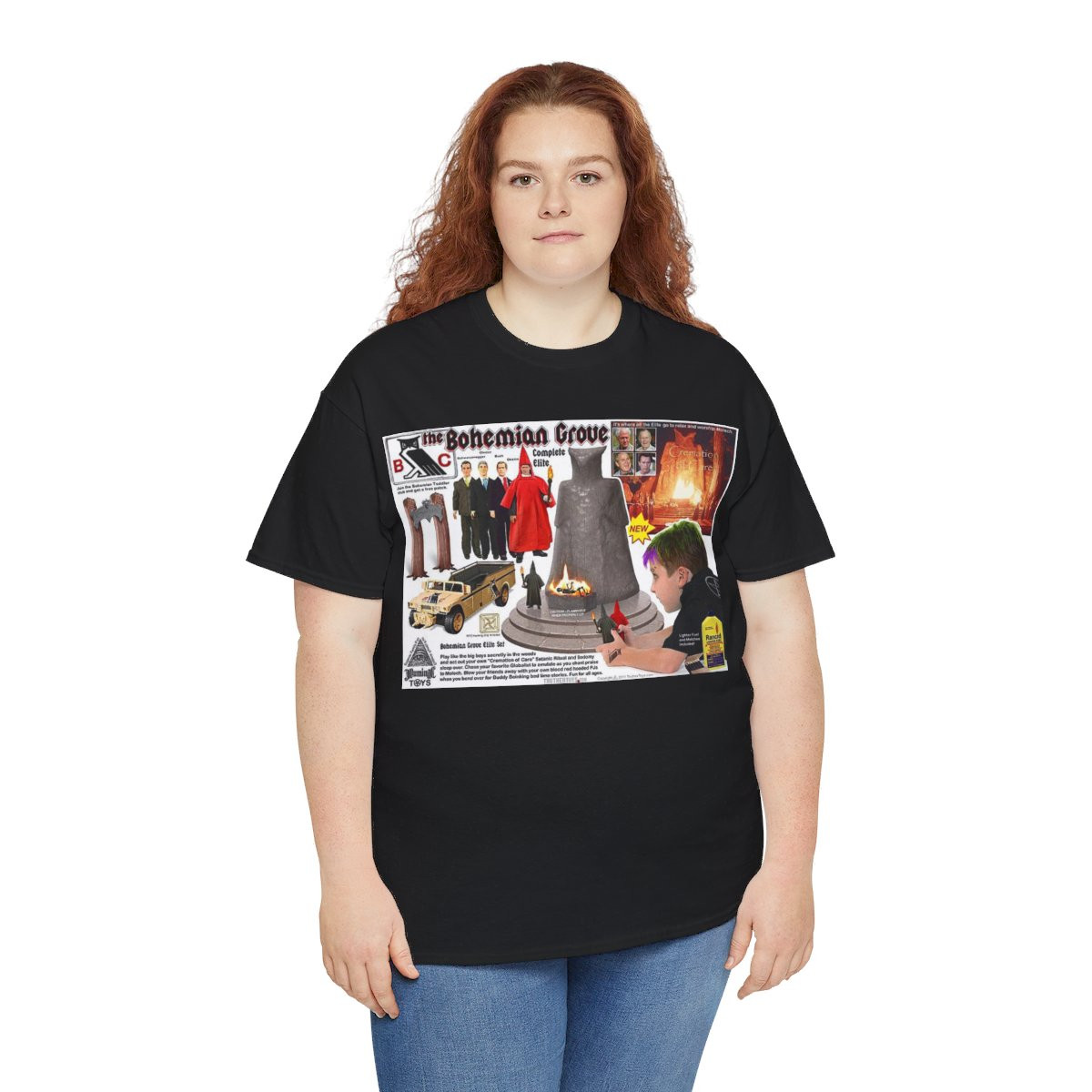 BOHEMIAN GROVE action figures and moloch playset  Men's Short Sleeve Tee