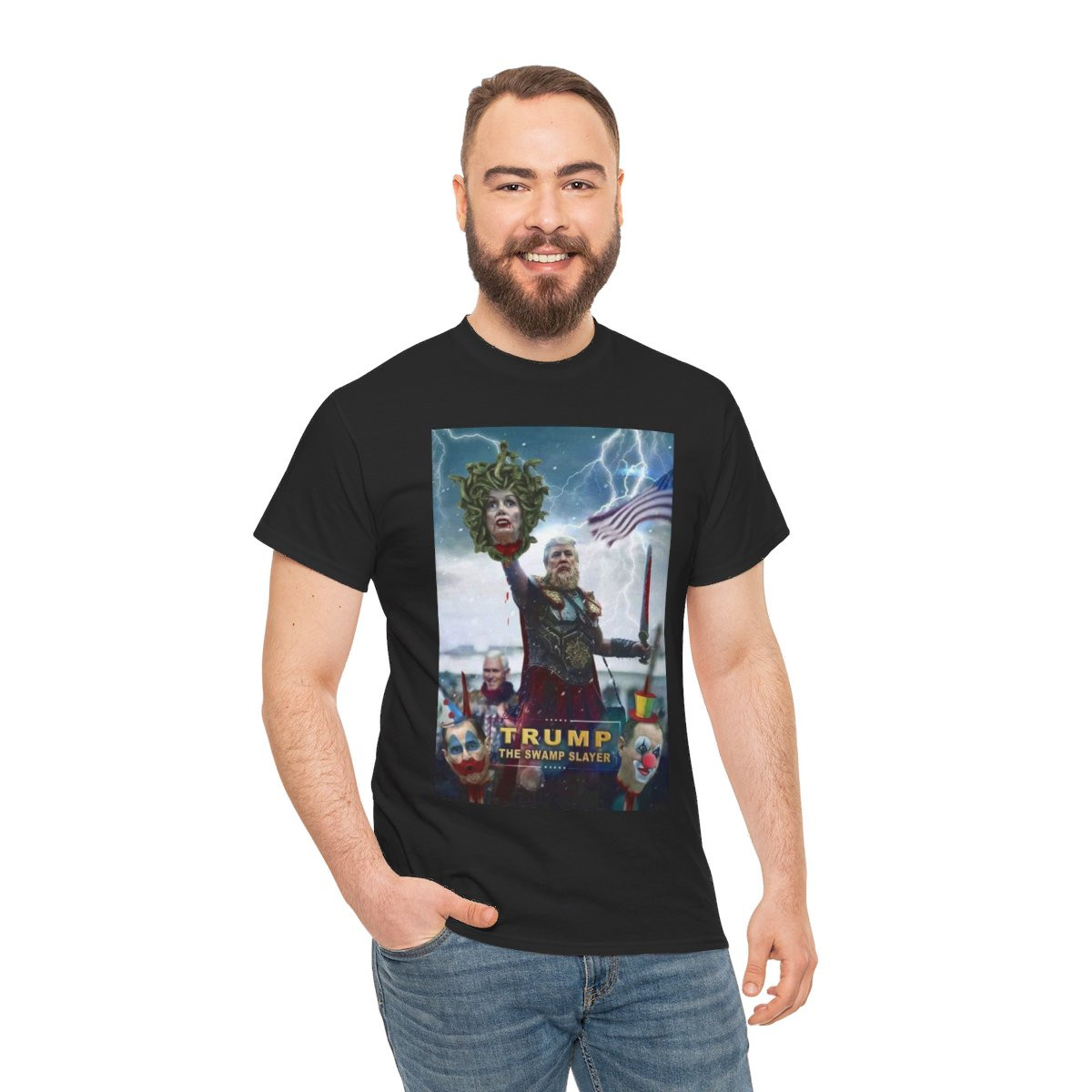 Trump The Swamp Slayer 2024  Men's Short Sleeve Tee