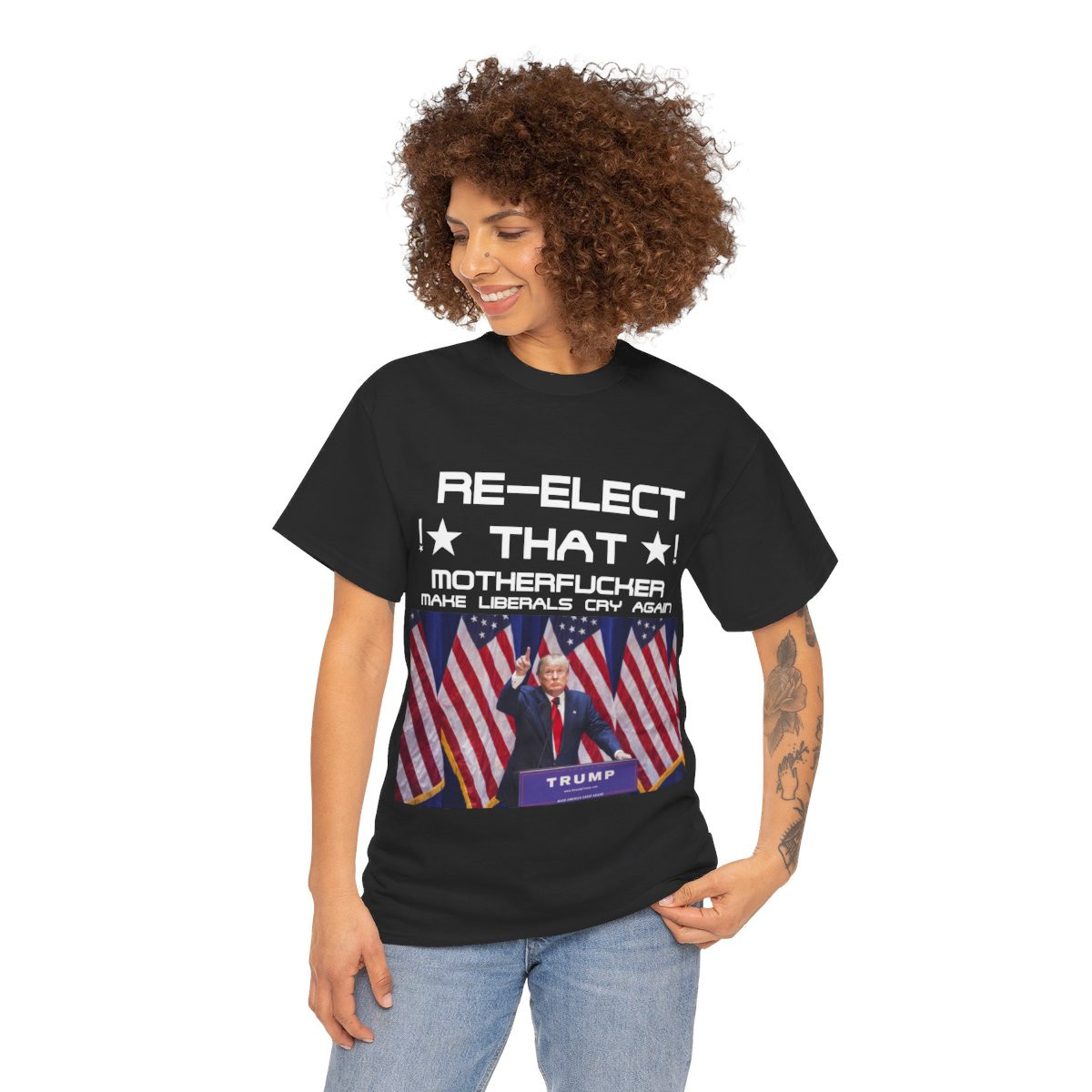 Re-Elect That mf 2024 Make Liberal Cry Again  Unisex Heavy Cotton Tee