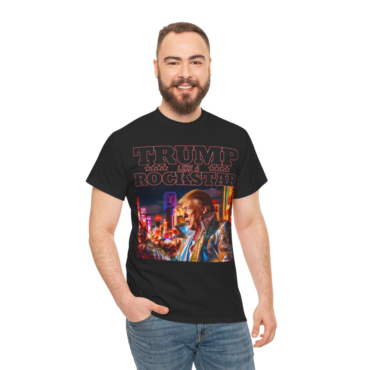 Trump Like A Rockstar short Sleeve Tee