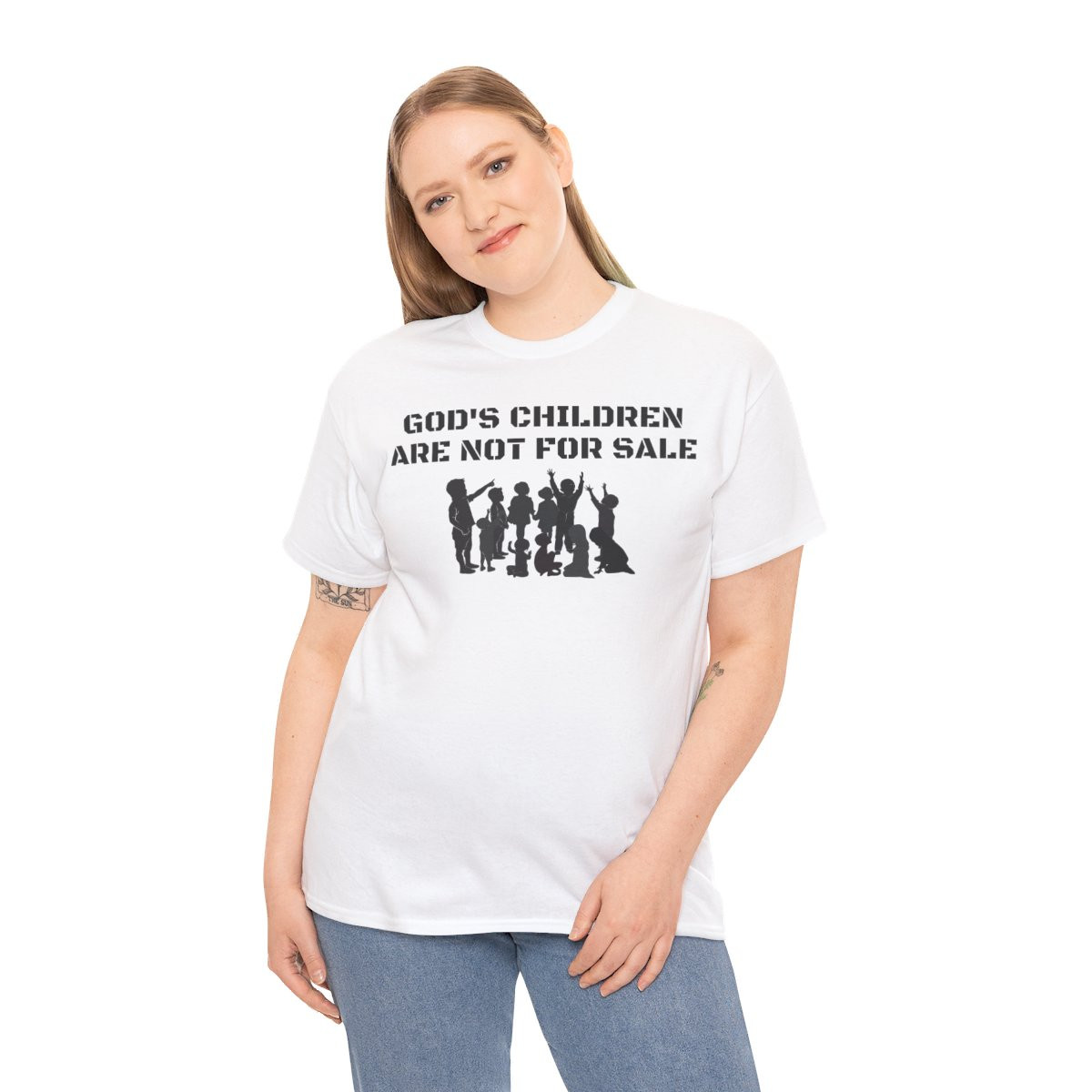God's Children Are Not For Sale  blk unisex Short Sleeve Tee
