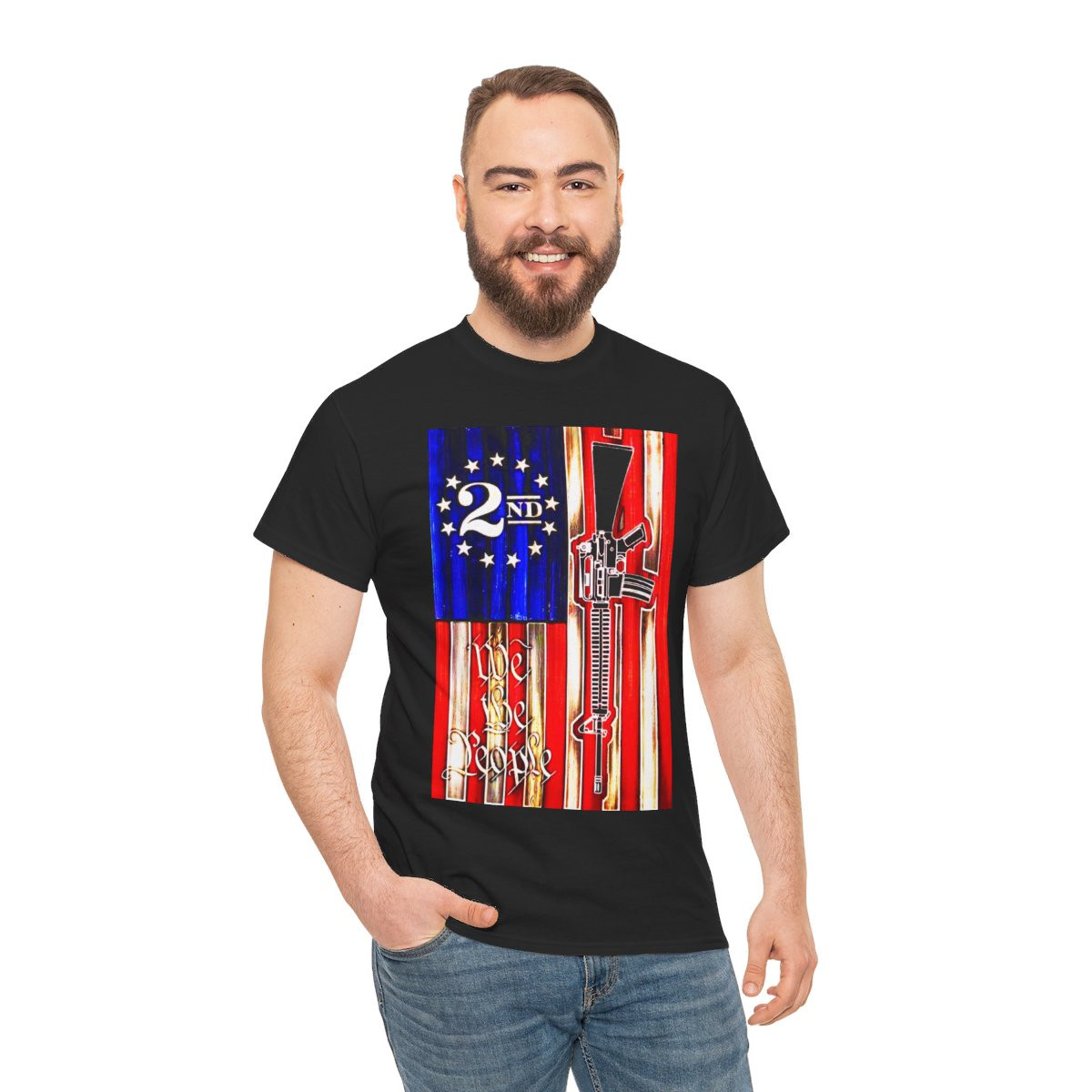 2nd Amendment WTP Flag Unisex Heavy Cotton Tee
