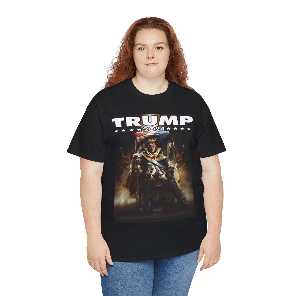 Trump 2024 Long Live The King Unisex Heavy Cotton Tee