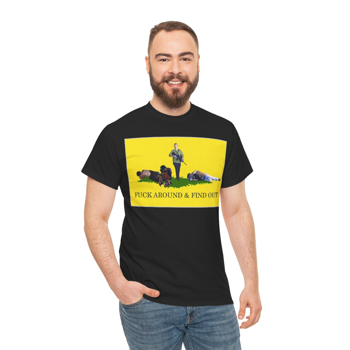 Don't tread on me Fk around an find out 2A Kyle style Men's Short Sleeve T Shirt