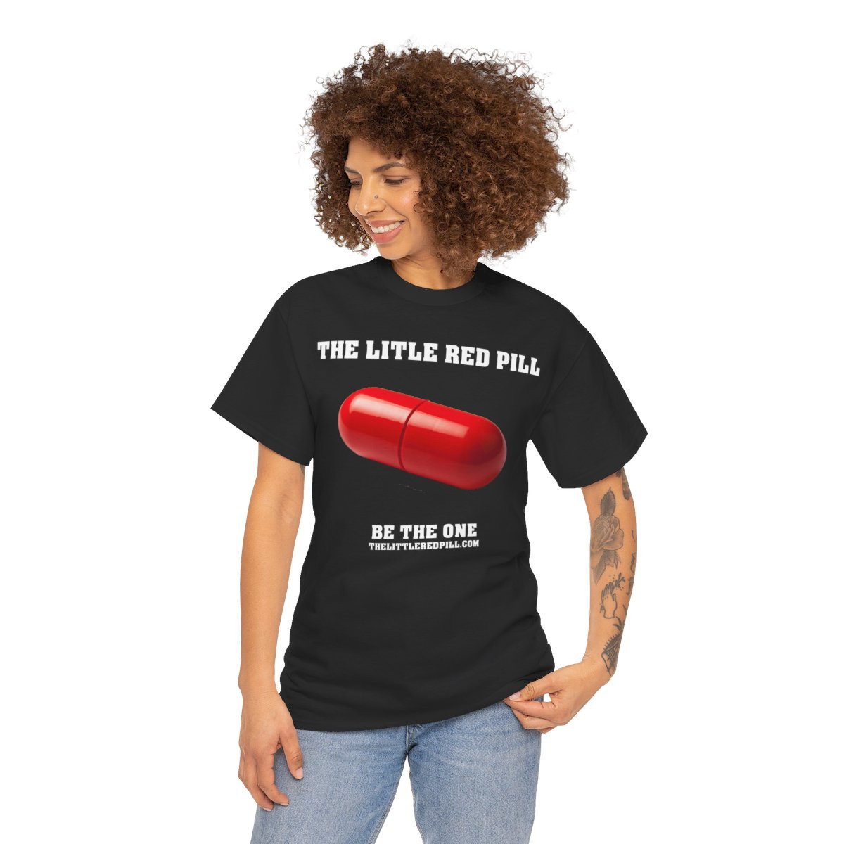 The Little Red Pill Be the One Unisex Heavy Cotton Tee