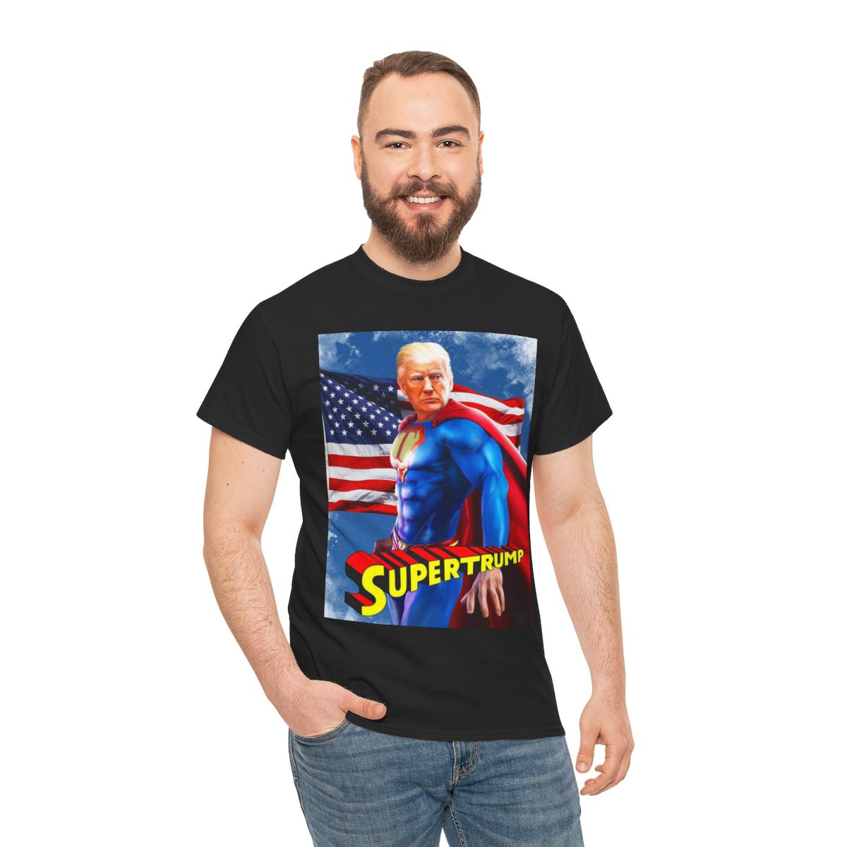 Super TRUMP TRAIN 2020 Re Elect  Unisex Heavy Cotton Tee