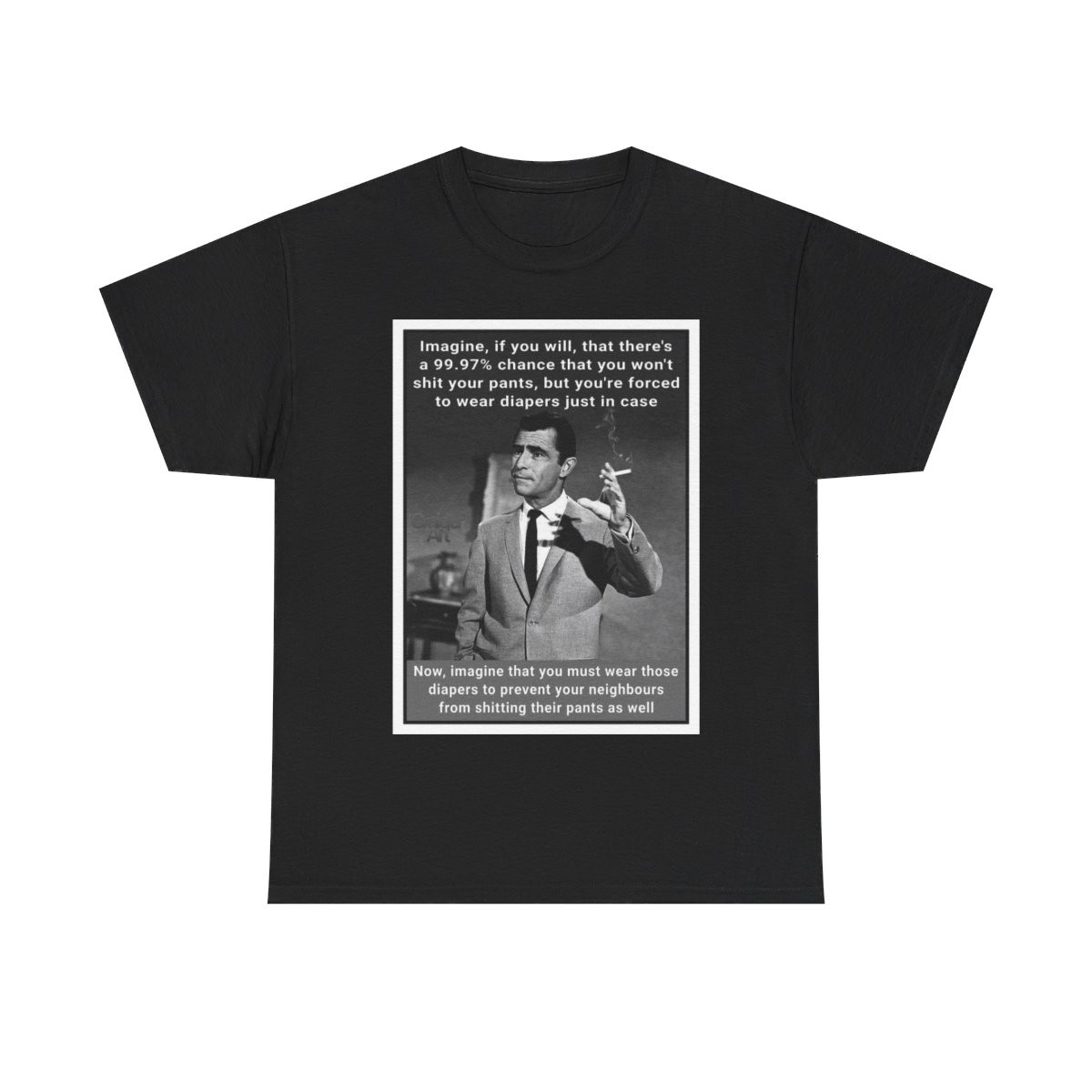 Imagine if you will wearing masks in The Twilight Zone Men's Short Sleeve Tee