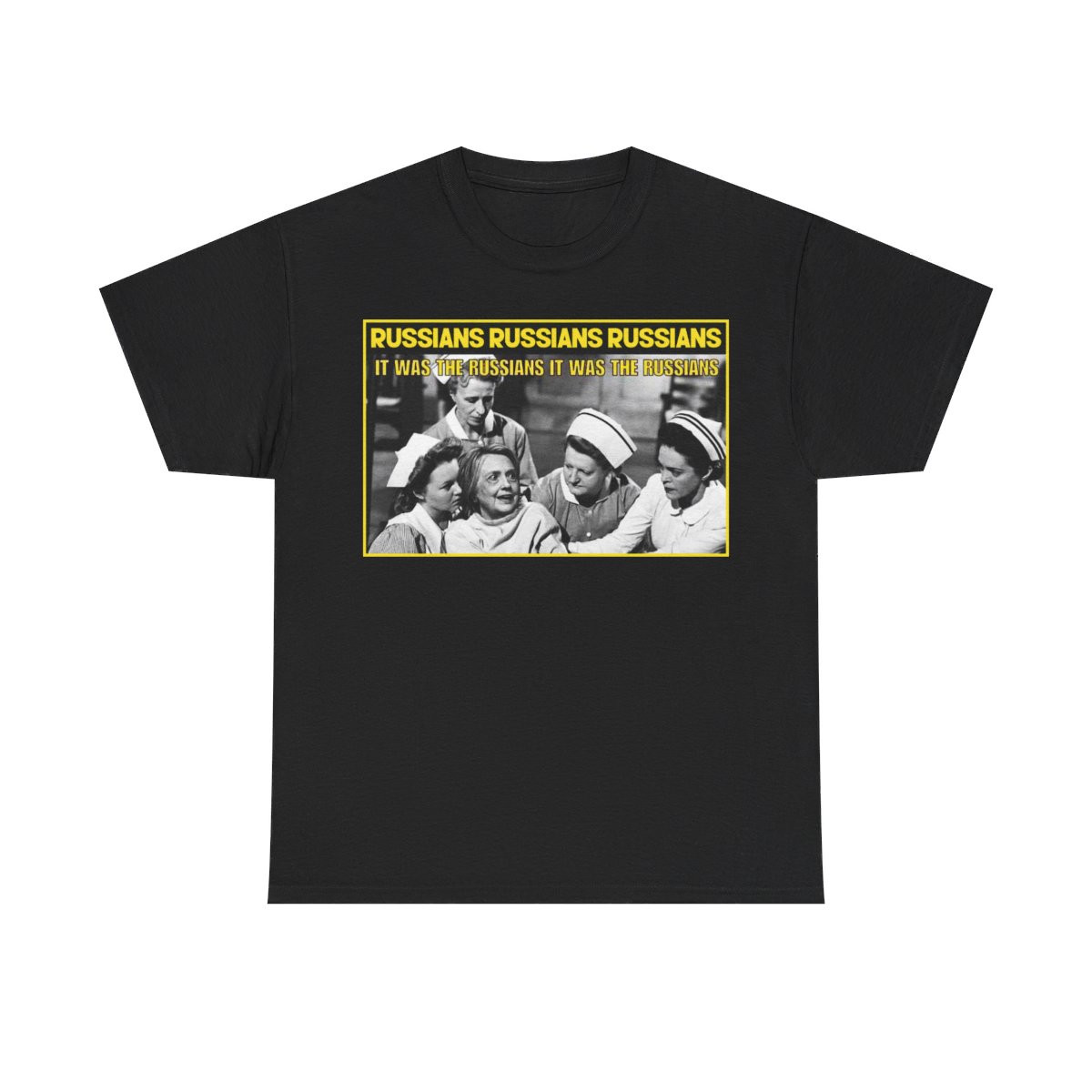 Hillary Clinton taken away crying it was the Russians Men's Short Sleeve Tee