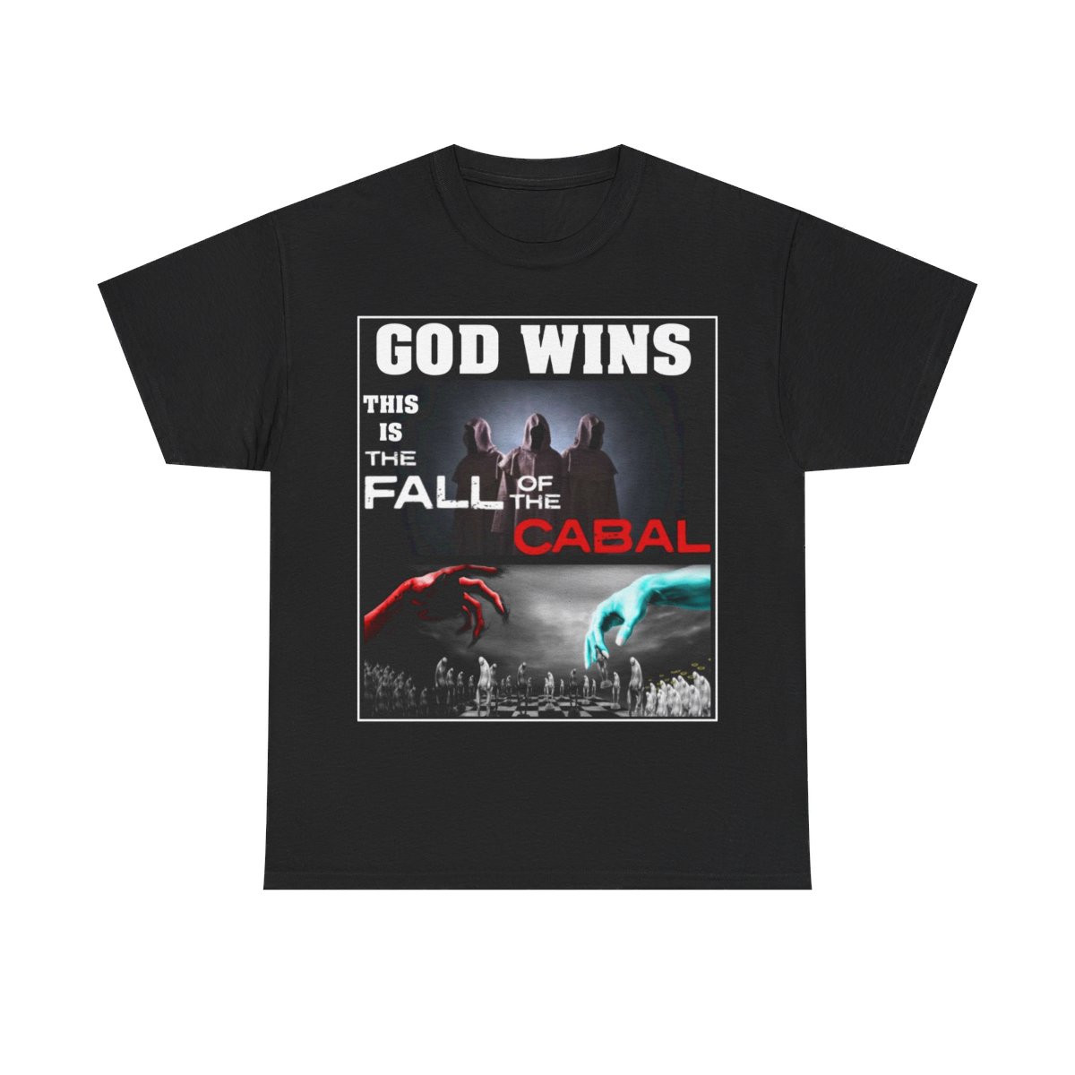 God Wins This is the fall of the cabal Men's Short Sleeve Tee