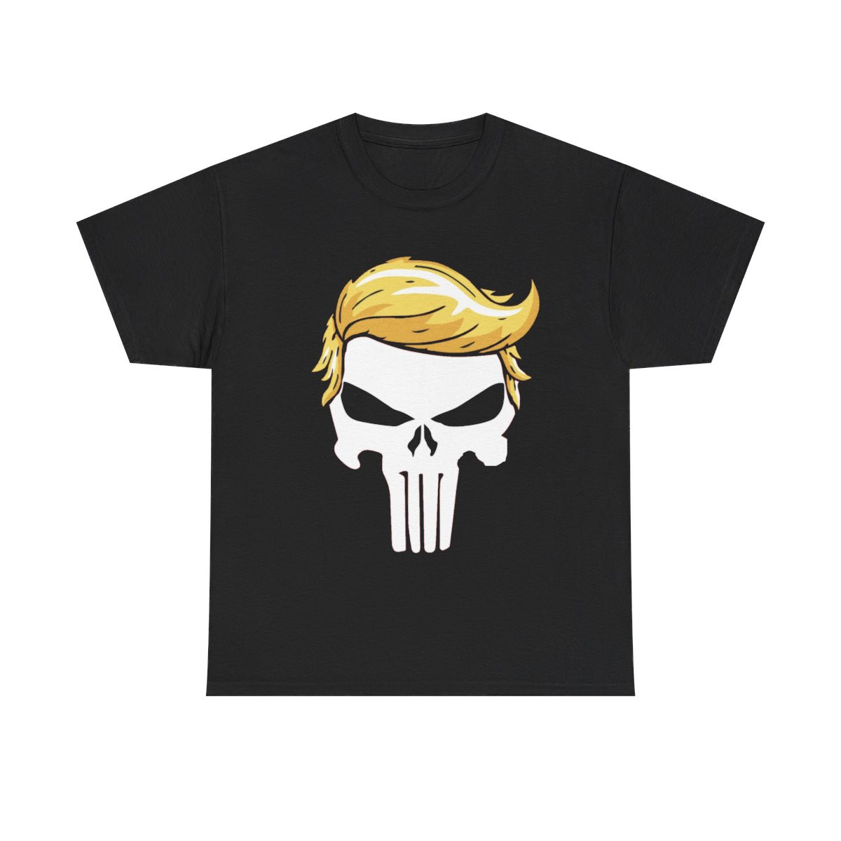 Trump Punisher with the hair Men's Short Sleeve Tee
