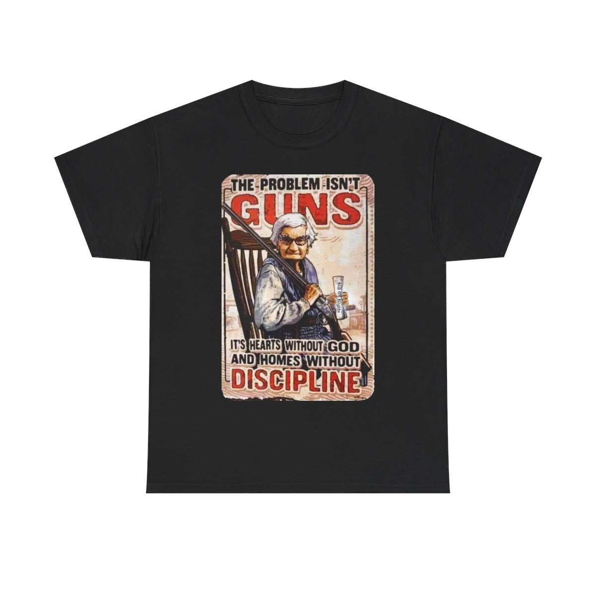 The problem isn't guns it's discipline  Men's Short Sleeve Tee
