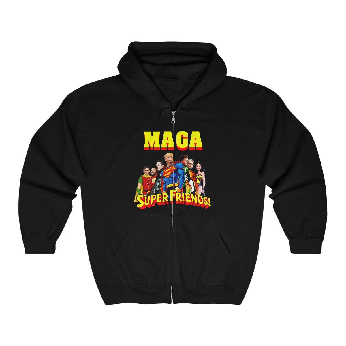 Trump  2024 MAGA Super Friends!  Unisex Heavy Blend™ Full Zip Hooded Sweatshirt