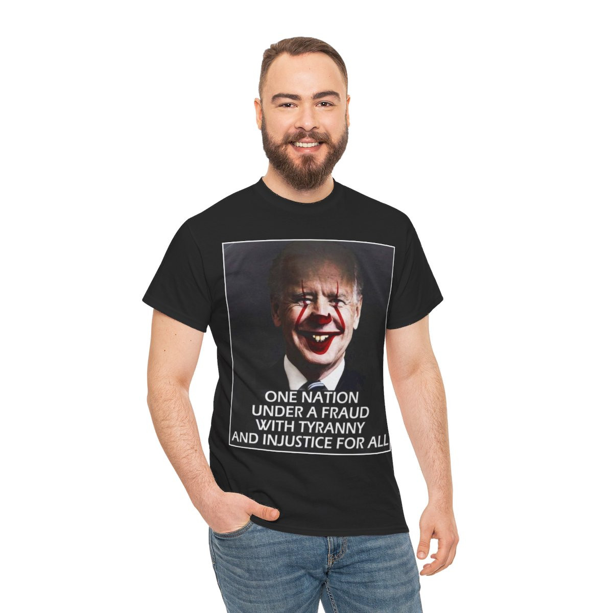 Joe Biden Under a Fraud with tyranny and injustice unisex short Sleeve Tee