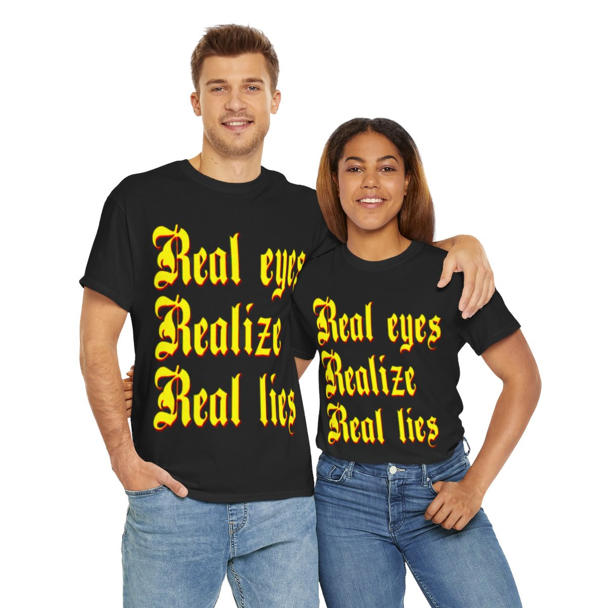 Real Eyes Realize Real Lies Men's Short Sleeve Tee