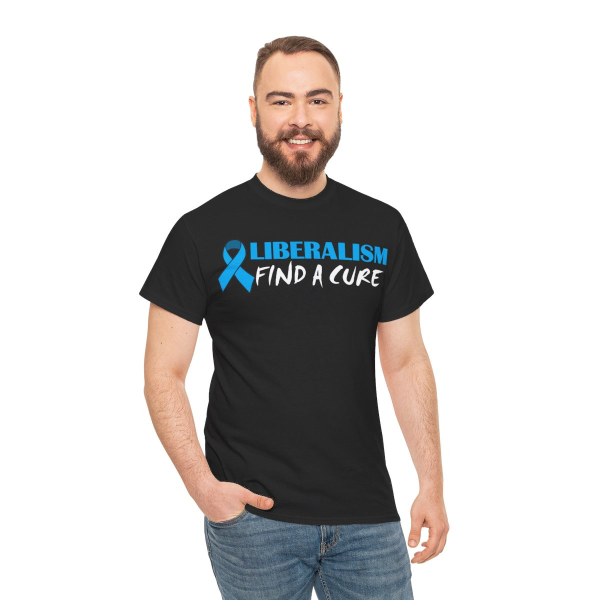 Liberalism Find A Cure Unisex Short Sleeve Tee