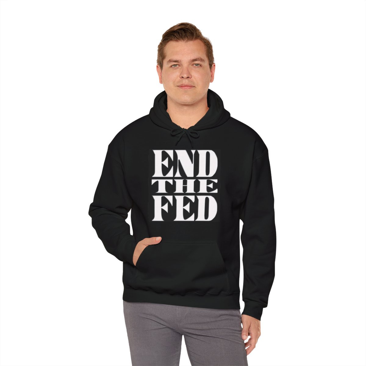 END The FED front Robing us since 1913  Unisex Heavy Blend™ Hooded Sweatshirt