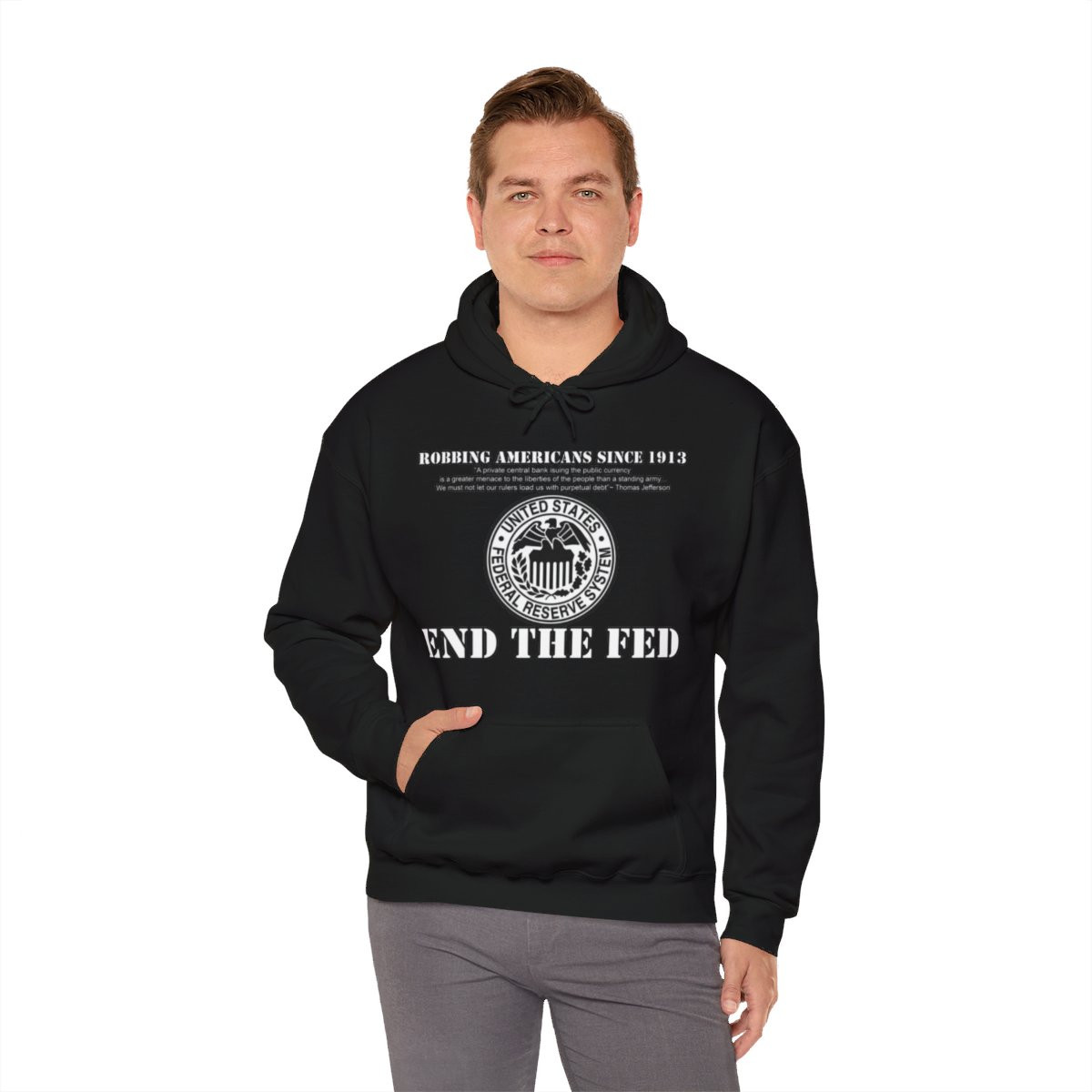 END The FED Robing us since 1913  Unisex Heavy Blend™ Hooded Sweatshirt